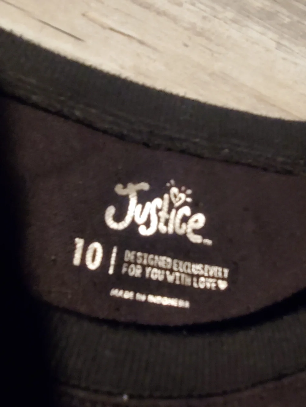 Justice Sz  10 Light Weight Black Sweater Sweatshirt Top Ice cream cone Soft